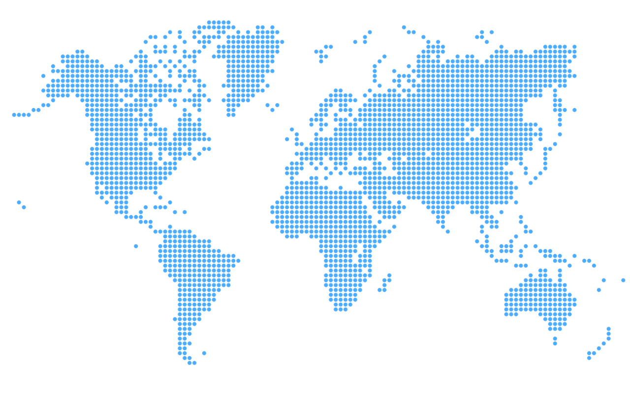 Asad VPS global network map showing 32 data center locations